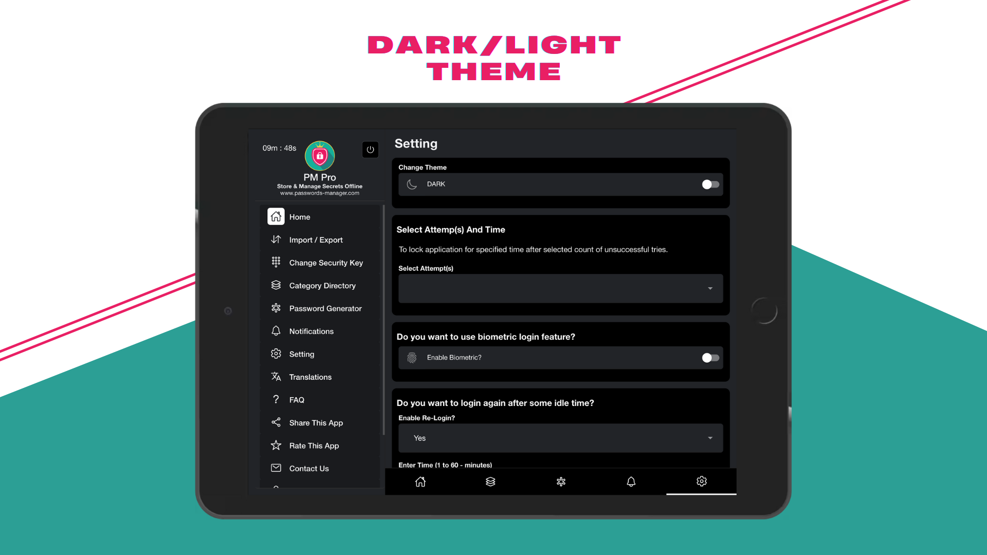 PM Lite - Dark and light theme