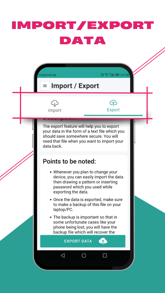 PM Lite - Import and export
